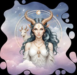 Дървен пъзел "Зодия Козирог" –  с фигурни елементи