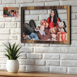 3D дървени картини със снимка на клиента - Семейно щастие