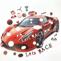 Мото Комплект - 3 дървени пъзела