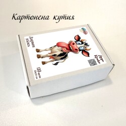 Дървен Арт пъзел "Луда крава" –  с фигурни елементи