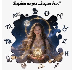 Дървен пъзел "Зодия Рак" –  с фигурни елементи