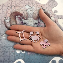 Дървен пъзел "Зодия Овен" –  с фигурни елементи