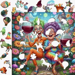 Дървен пъзел "Добри вибрации "  –  до 950 части