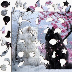 Дървен пъзел "Котешки романс "  –  до 950 части