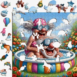 Дървен пъзел „Балонените бандити“  –  до 950 части