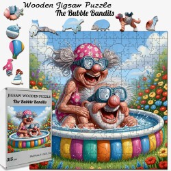 Дървен пъзел „Балонените бандити“  –  до 950 части