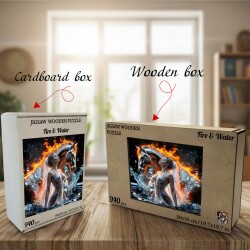 Дървен пъзел „Огън и вода“  –  до 940 части