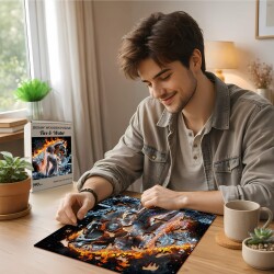 Дървен пъзел „Огън и вода“  –  до 940 части