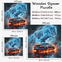 Дървен пъзел „Буря от скорост“  –  до 940 части