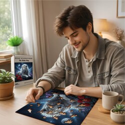 Дървен пъзел „Белият крал“  –  до 940 части