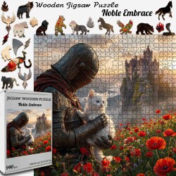 Дървен пъзел „Благородна прегръдка“ –  до 940 части