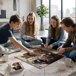 Дървен пъзел „Благородна прегръдка“ –  до 940 части