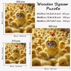 Дървен пъзел „Пухкаво нашествие“ –  до 950 части