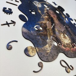Дървен пъзел "Зодия Рак" –  с фигурни елементи