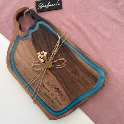 Светеща дъска от орех с епоксидна смола 001