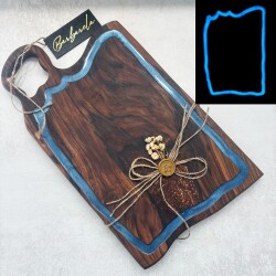 Светеща дъска от орех с епоксидна смола 002