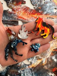 Дървен пъзел „Огън и вода“  –  до 940 части