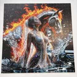 Дървен пъзел „Огън и вода“  –  до 940 части