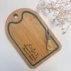 Светеща дъска от бамбук с нож за сирена 014