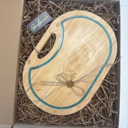 Светеща дъска от бамбук с нож за сирена 015