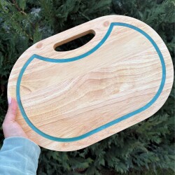 Светеща дъска от бамбук с нож за сирена 015