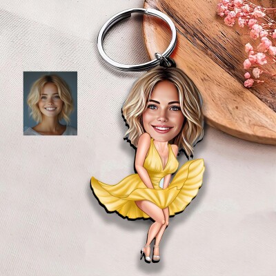 Ключодържател Мерилин - лятна жълта рокля Ключодържател Мерилин - лятна жълта рокля