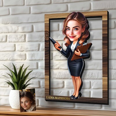 3Д карикатура Бизнес дама 3Д карикатура Бизнес дама