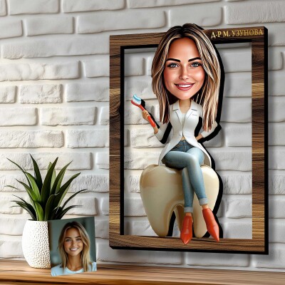 3Д карикатура Зъболекарка 3Д карикатура Зъболекарка
