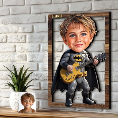 3Д карикатура на дете - момче с китара 3Д карикатура на дете - момче с китара