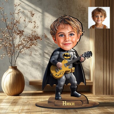 3Д дървен плакет - Карикатура Супергерой 3Д дървен плакет - Карикатура Супергерой