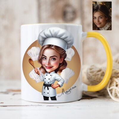 Чаша с карикатура на жена - готвач Чаша с карикатура на жена - готвач