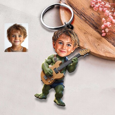 Ключодържател - момче супергерой с китара Ключодържател - момче супергерой с китара