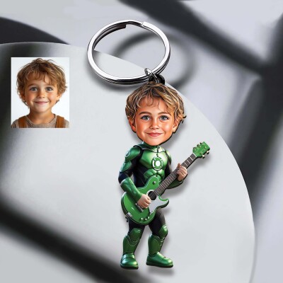 Ключодържател - момче супергерой с китара 2 Ключодържател - момче супергерой с китара 2