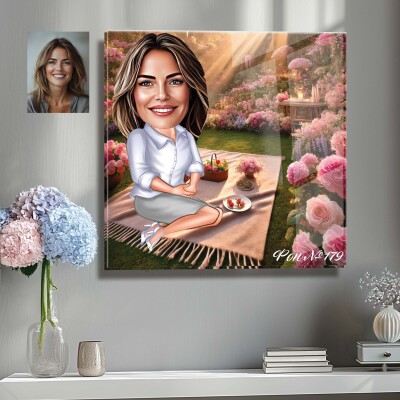 Стъклена карикатура на жена - Романтична почивка Стъклена карикатура на жена - Романтична почивка