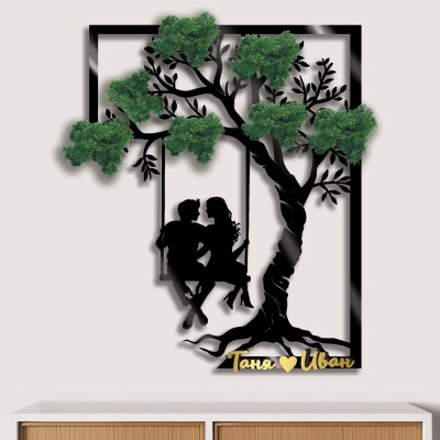 Декорация със скандинавски мъх Люлка на любовта Декорация със скандинавски мъх Люлка на любовта