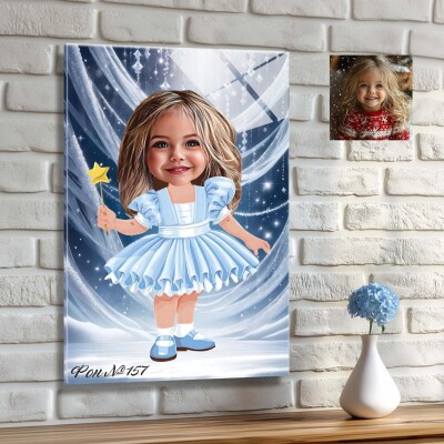 Стъклена карикатура на момиче - фея Стъклена карикатура на момиче - фея