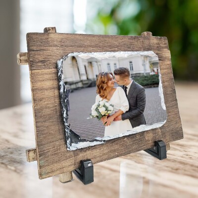 Снимка върху каменна плоча с дървена основа Снимка върху каменна плоча с дървена основа