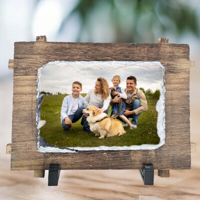 Снимка върху каменна плоча с дървена основа Снимка върху каменна плоча с дървена основа