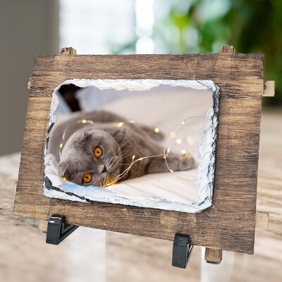 Снимка върху каменна плоча с дървена основа Снимка върху каменна плоча с дървена основа