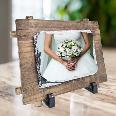 Снимка върху каменна плоча с дървена основа Снимка върху каменна плоча с дървена основа