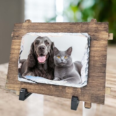 Снимка върху каменна плоча с дървена основа Снимка върху каменна плоча с дървена основа