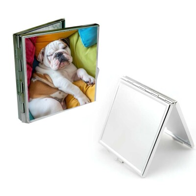 Джобно огледало със снимка на клиента - домашен любимец Джобно огледало със снимка на клиента - домашен любимец