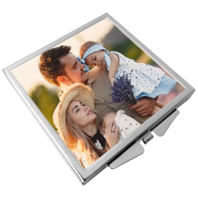 Джобно огледало със снимка на клиента - Семейно щастие Джобно огледало със снимка на клиента - Семейно щастие