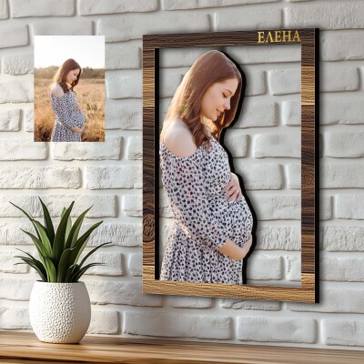 3D дървени картини със снимка на клиента - Бременност 3D дървени картини със снимка на клиента - Бременност