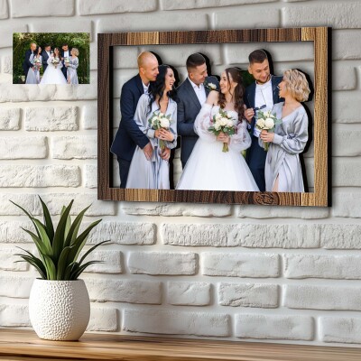 3D дървени картини със снимка на клиента - Сватбен ден 3D дървени картини със снимка на клиента - Сватбен ден