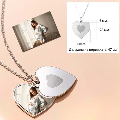 Колие със снимка на любим човек - Бременност, щастие. Колие със снимка на любим човек - Бременност, щастие.