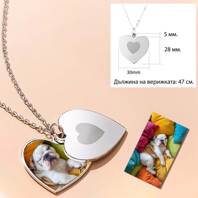 Колие със снимка на домашен любимец - котка, куче Колие със снимка на домашен любимец - котка, куче