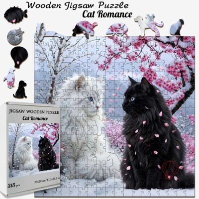 Дървен пъзел "Котешки романс "  –  до 950 части