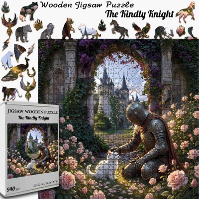 Дървен пъзел „Добрият рицар“ –  до 940 части