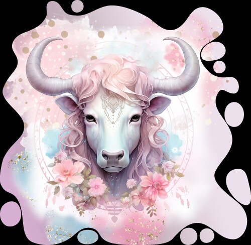 Дървен пъзел "Зодия Телец" –  с фигурни елементи